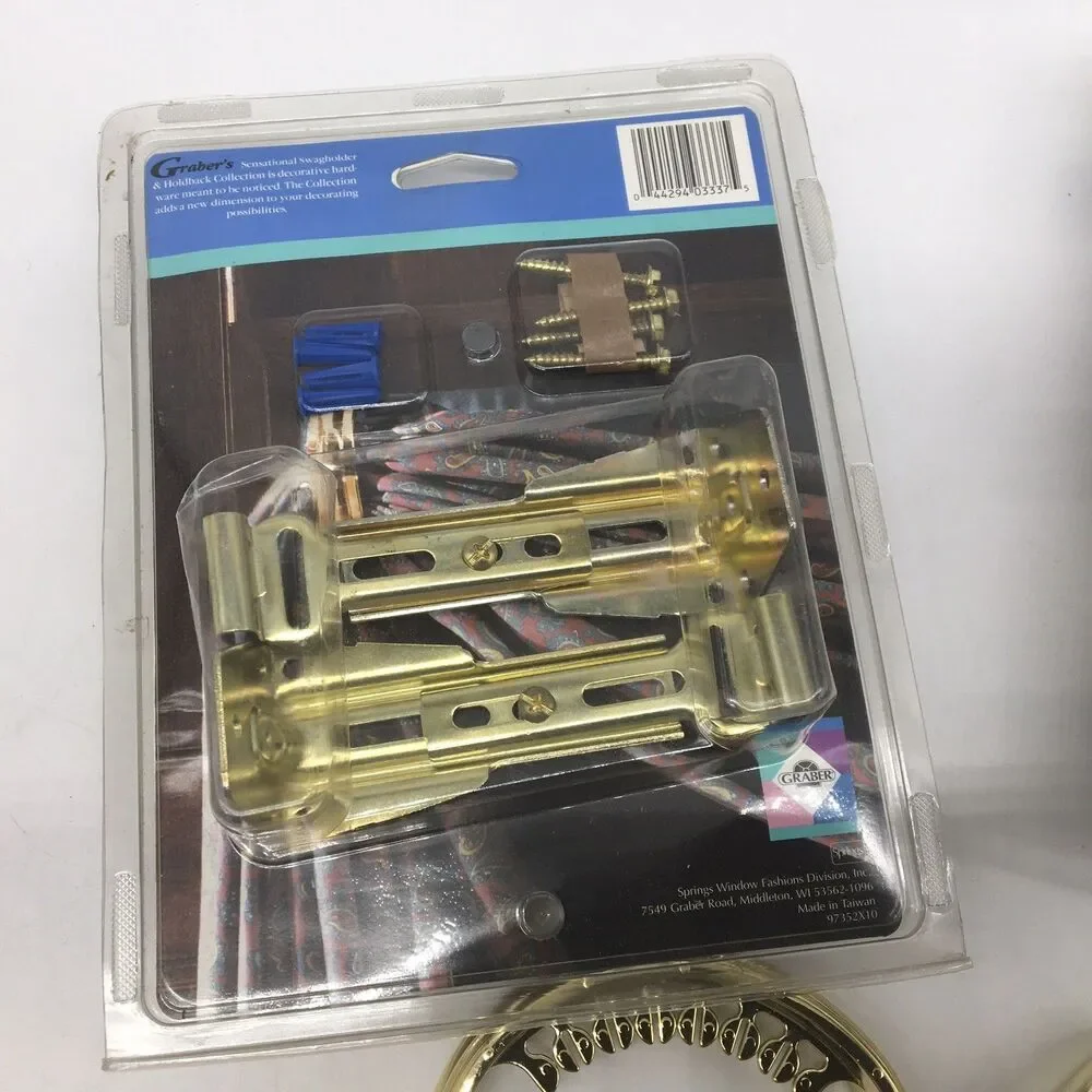 Graber Structures Windsor C-Ring Swag holder curtain drape tieback Holdback X4